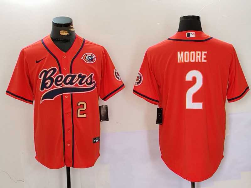 Men's Chicago Bears #2 DJ Moore Orange Throwback With Patch Cool Base Stitched Baseball Jerseys,We sell and wholesale Men's Chicago Bears #2 DJ Moore Orange Throwback With Patch Cool Base Stitched Baseball Jerseys on line form chian!
